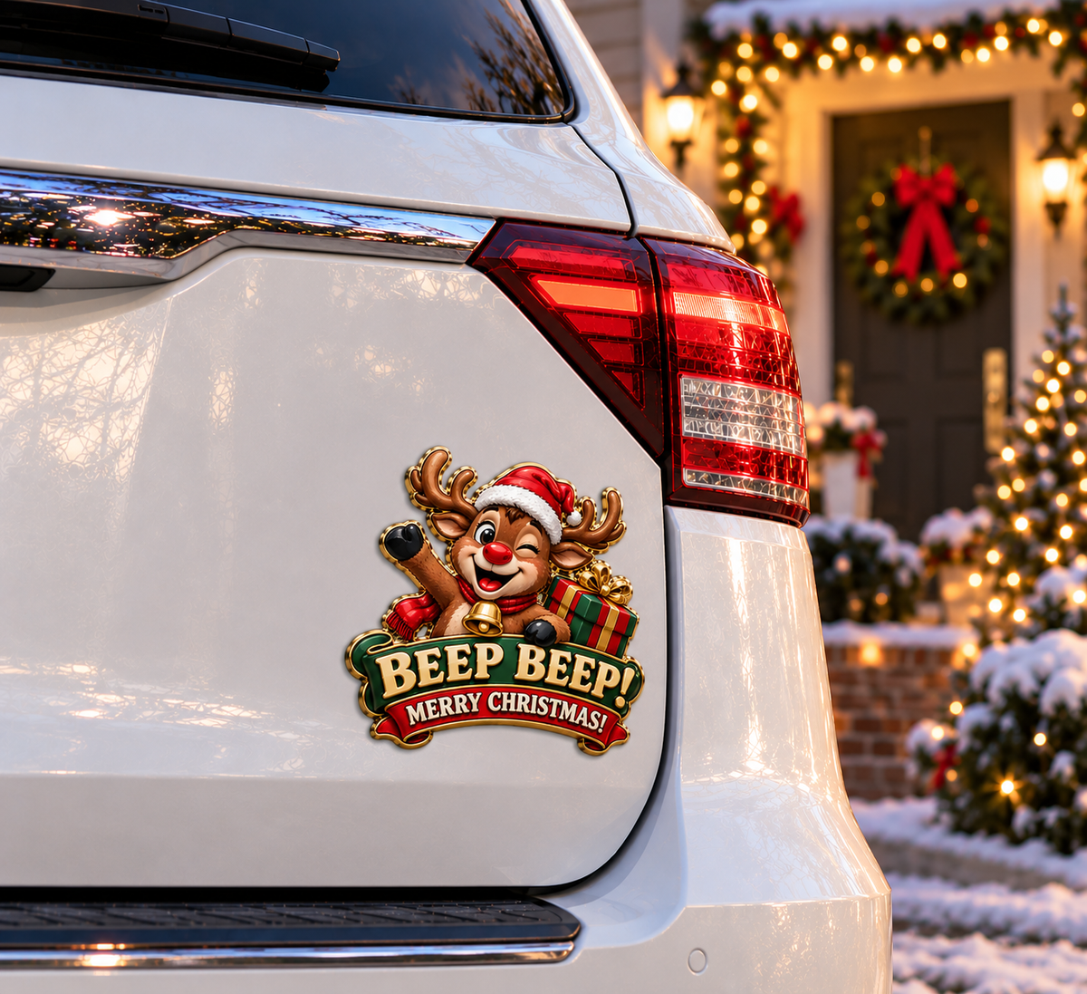 Funny Christmas Character Car Emblems