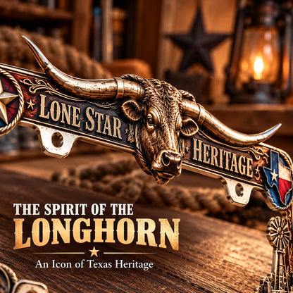 🤠⭐ Lone Star Heritage License Plate Frame – A Tribute to Texas Pride & Western Spirit