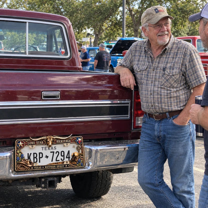 🤠⭐ Lone Star Heritage License Plate Frame – A Tribute to Texas Pride & Western Spirit