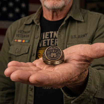 🎖️ DD-214 Veteran Honor Ring — EARNED NOT GIVEN