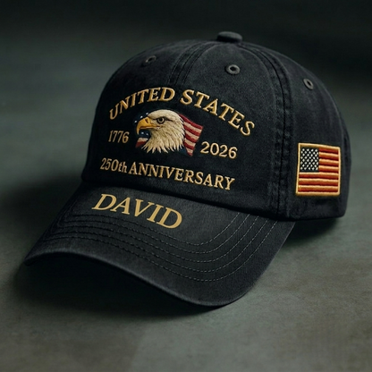 Personalized 250th Anniversary Patriotic Hat