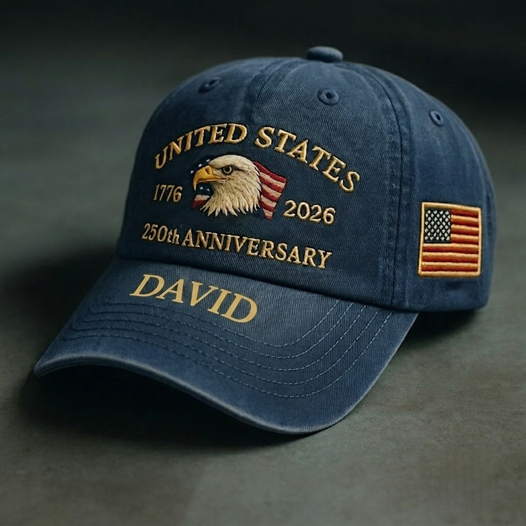 Personalized 250th Anniversary Patriotic Hat