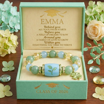 🔥 Limited-time 60% off Graduation Season Sale 🎁🎓 Personalized Graduation Crystal Beaded Bracelet for Her