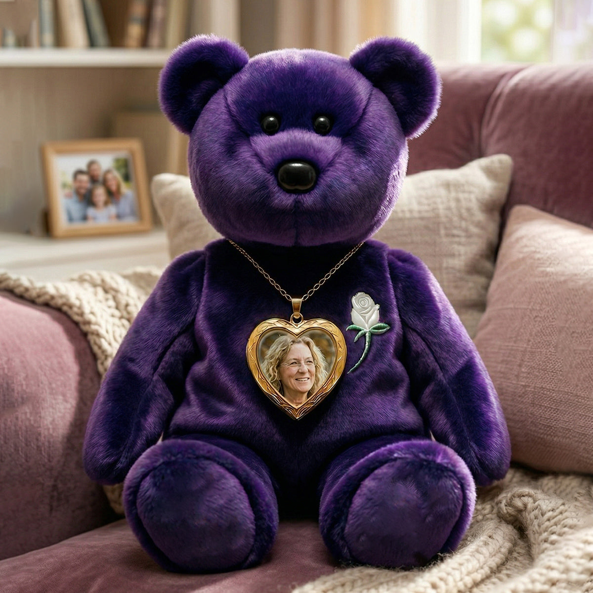💜 Personalized Photo Teddy Bear Mother's Day Gifts For Mom | Grandma | Gifts For Nana | Grandparents Gifts | Gift For Grandmother