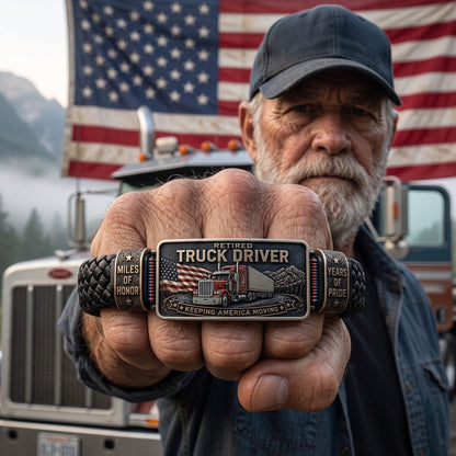 ⭐ Retired Truck Driver Bracelet – Honor The Miles. Celebrate The Legacy.