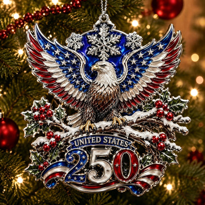 🇺🇸 America 250th Anniversary Christmas Ornament— A Patriotic Christmas to Remember (1776–2026) 🎄✨