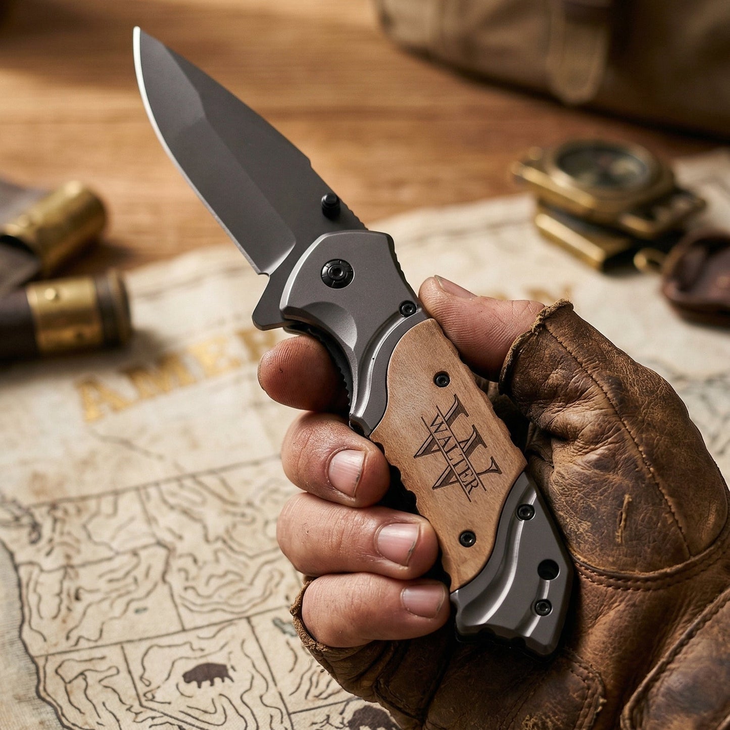 Personalized Engraved Pocket Knife Anniversary Gift for him, Dad, Husband, Wedding gifts for Men