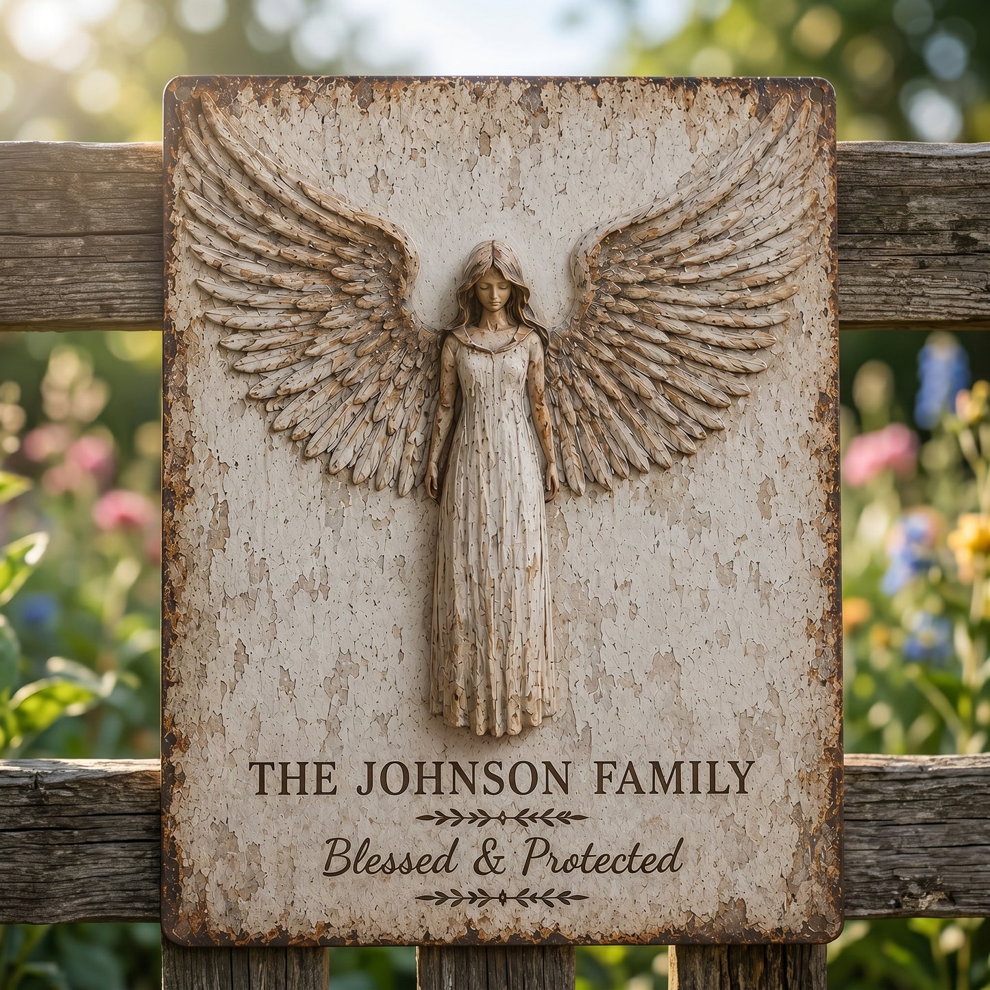 Personalized Family Guardian Angel Wall Art