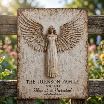 Personalized Family Guardian Angel Wall Art