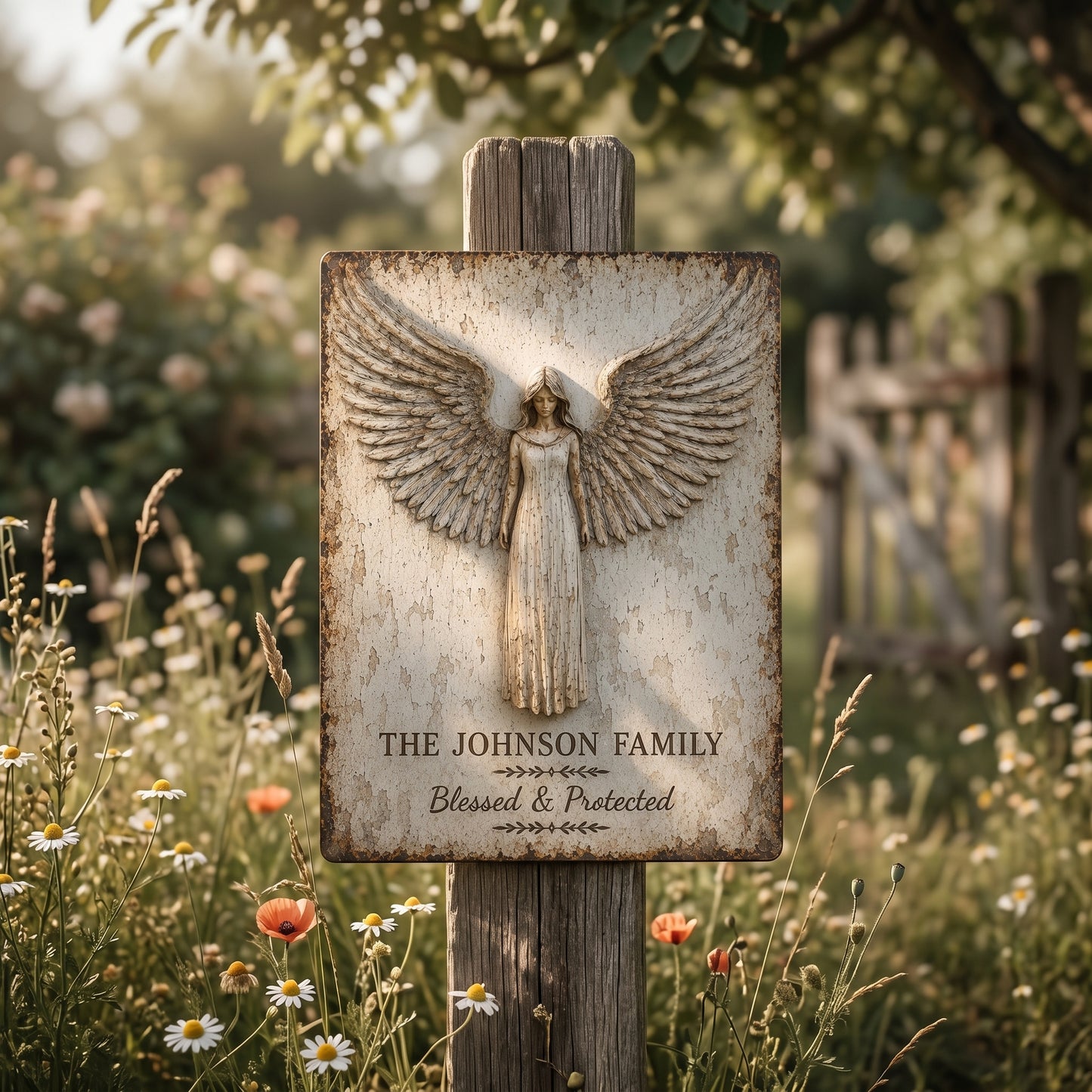 Personalized Family Guardian Angel Wall Art