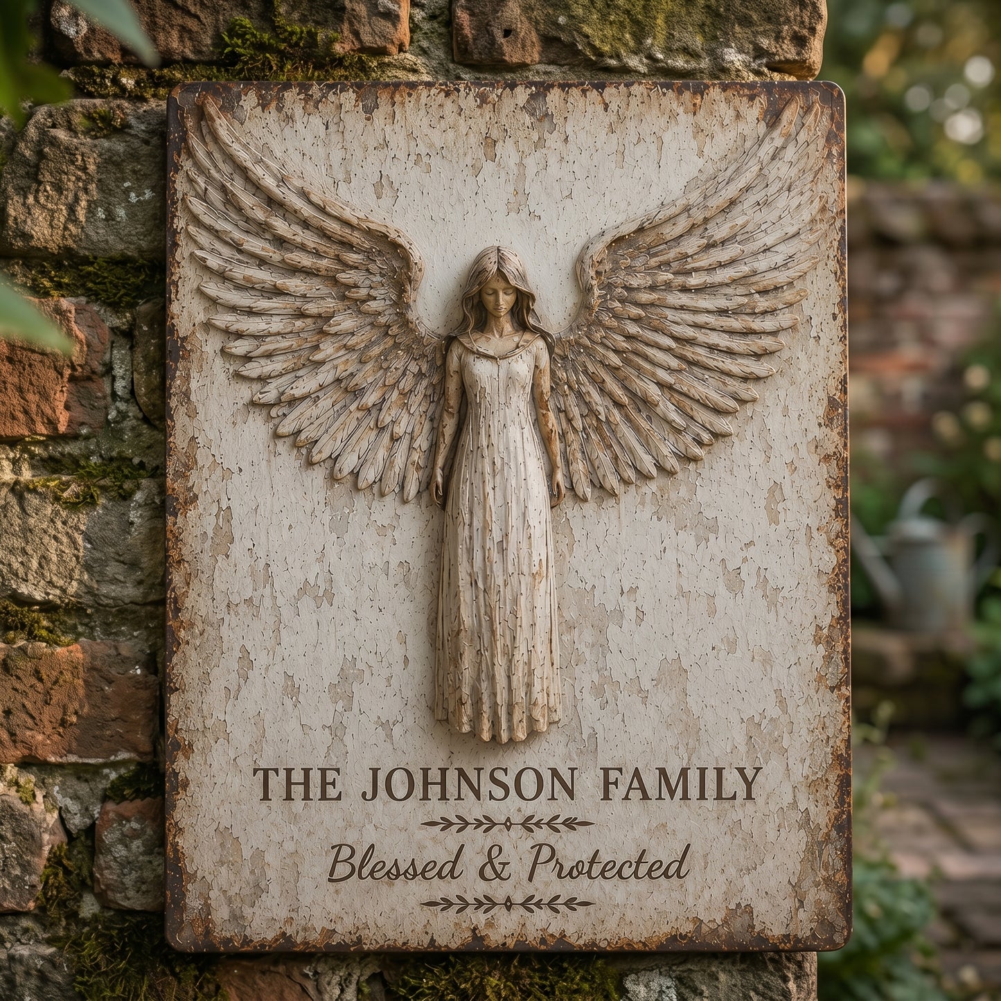 Personalized Family Guardian Angel Wall Art