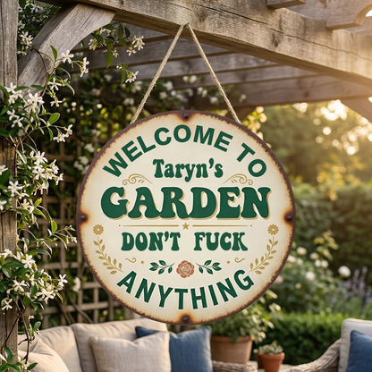 Personalized Funny Garden Metal Sign – “This Is My GARDEN Don’t F*ck Anything” Vintage Decor