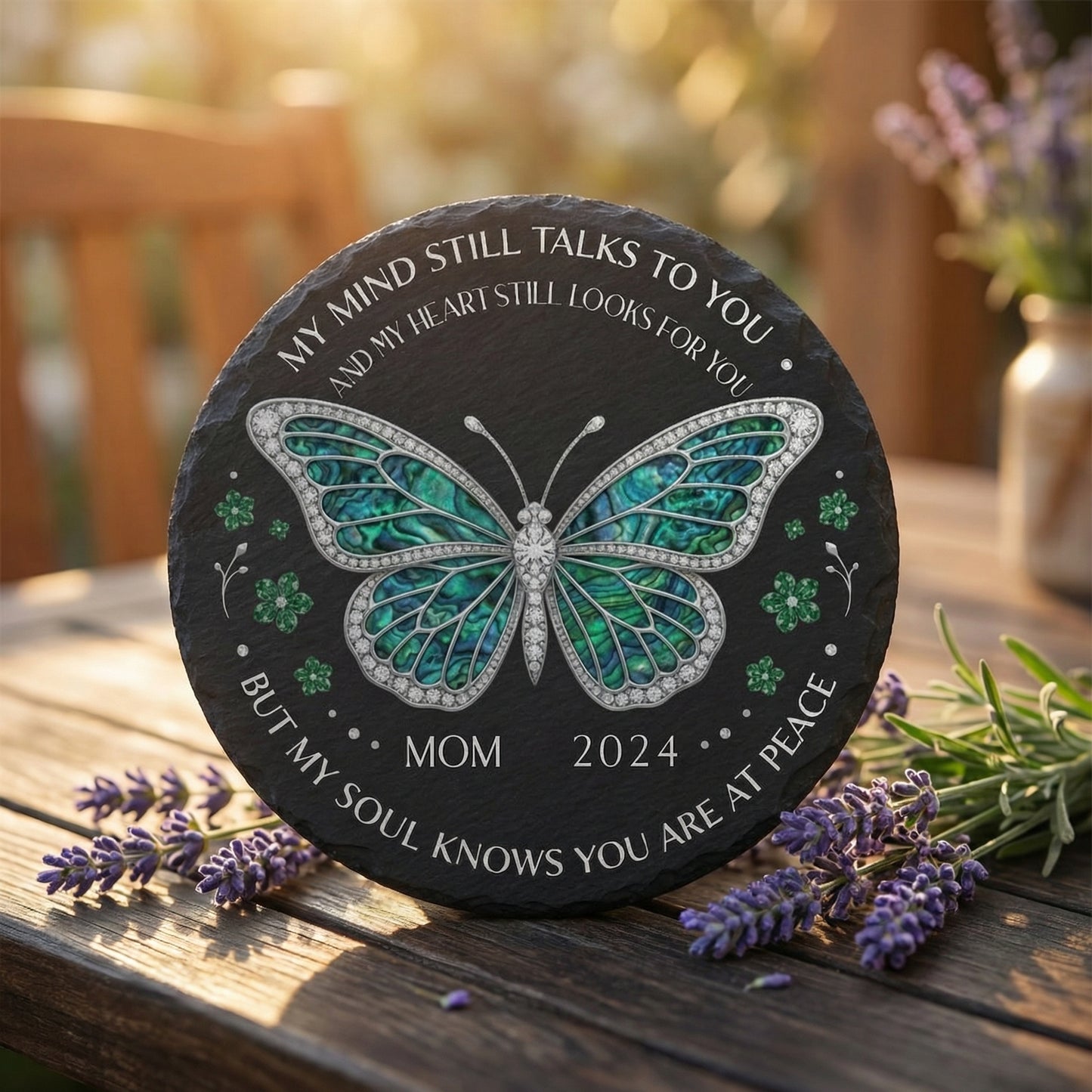 Custom Butterfly Memorial Stone - Personalized Loss Gift, Garden Remembrance Decor