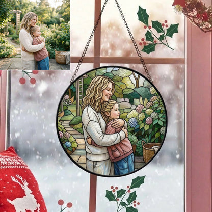Custom Photo Family Window Hanging Ornament,Ornament Gift For Mom