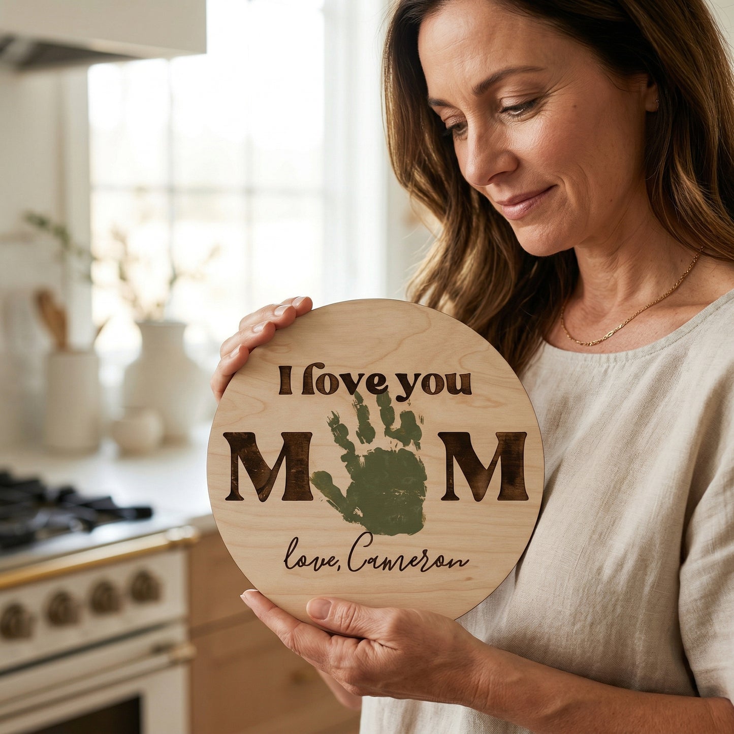 💖 Personalized Handprint Sign -- Gifts For Mom I Grandma I Gifts For Nana| Grandparents Gifts | Gift For Grandmother