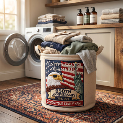 🧺 Vintage-Style Customized Laundry Basket – 250th Anniversary Edition