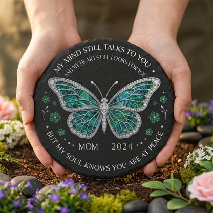 Custom Butterfly Memorial Stone - Personalized Loss Gift, Garden Remembrance Decor