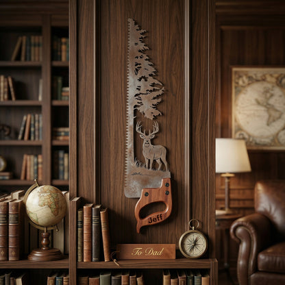 🪚 Personalized Retro Metal Saw Wall Art Decor