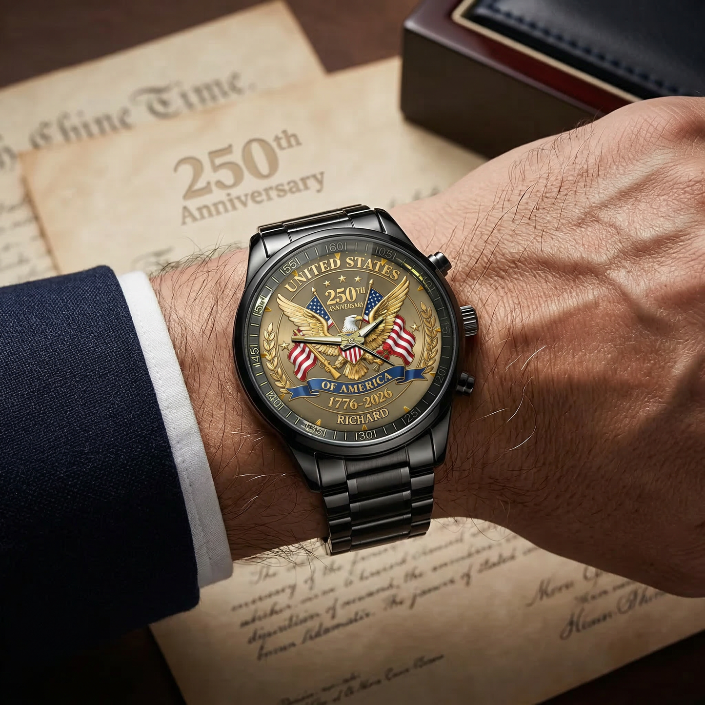 United States 250th Anniversary Personalized Watch