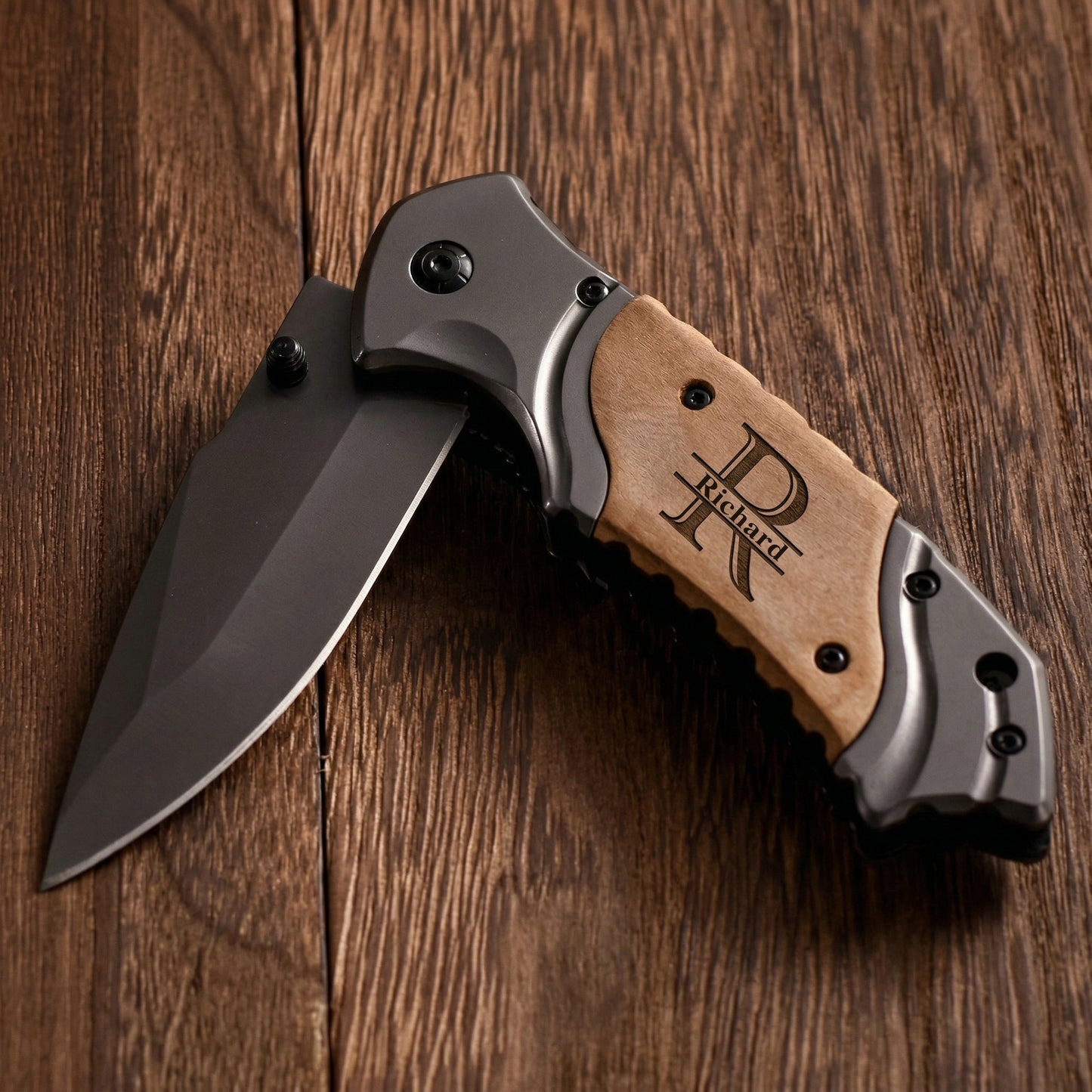 Personalized Engraved Pocket Knife Anniversary Gift for him, Dad, Husband, Wedding gifts for Men