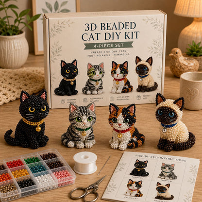 🧵✨Tiny 3D Beaded Animal DIY Kit