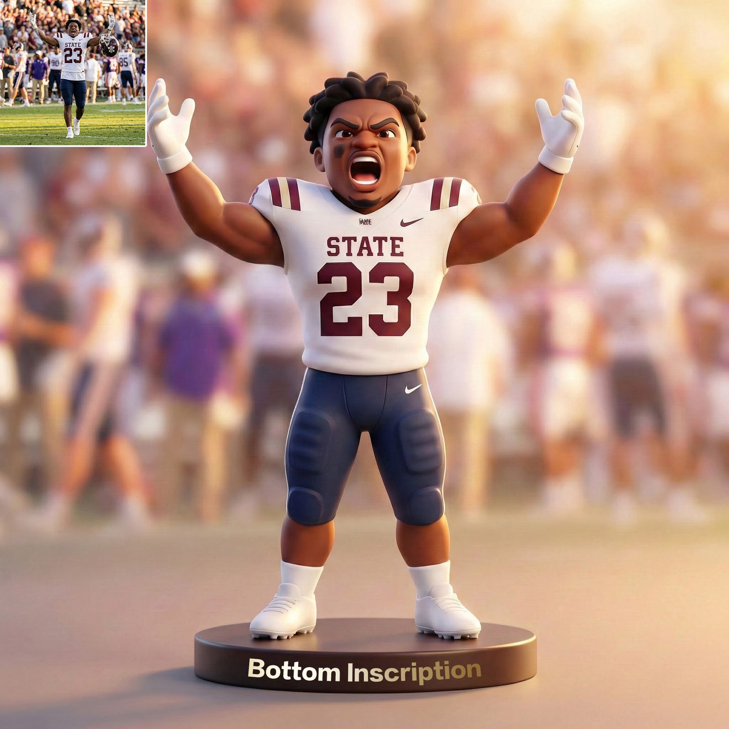 Sports Personalized Photo Desk Decor - Perfect Gift for American football, baseball, soccer, basketball Fans