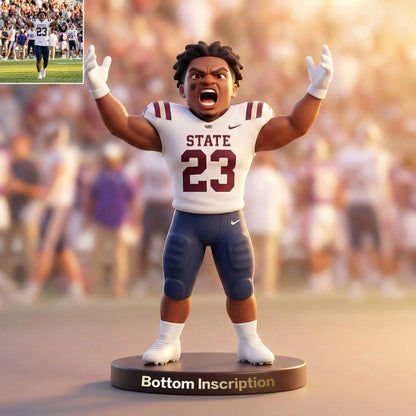 Sports Personalized Photo Desk Decor - Perfect Gift for American football, baseball, soccer, basketball Fans