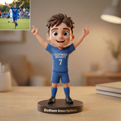 Sports Personalized Photo Desk Decor - Perfect Gift for American football, baseball, soccer, basketball Fans