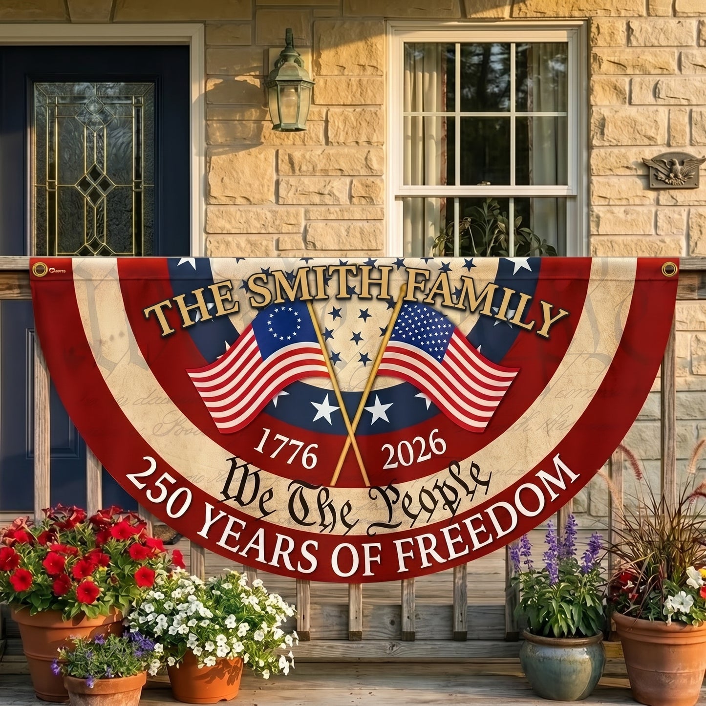 Personalized 250th Anniversary "We The People" Patriotic Banner