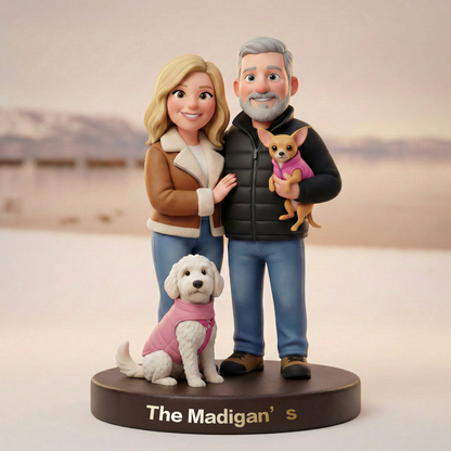 Custom Pixar-Style Photo Cartoon Style Desk Decor- Gift For Couple, Wife, Husband, Boyfriend, Girlfriend, Family, Pet