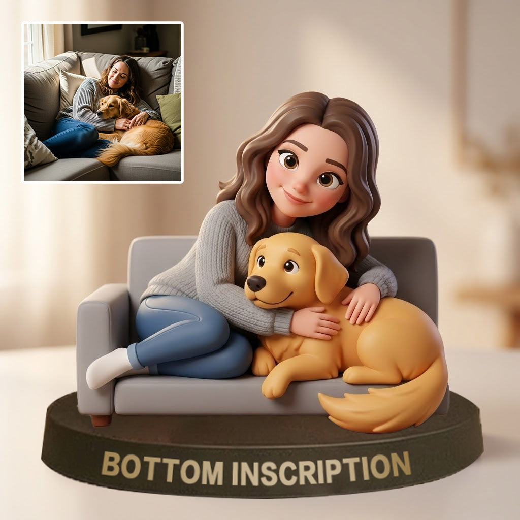 Cartoon-Style Personalized Photo Desk Decor - The Gift for Anyone Who Calls Their Fur Baby “Family”