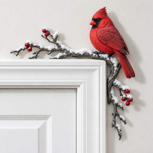 ❤️🐦Cardinal Winter Door Topper