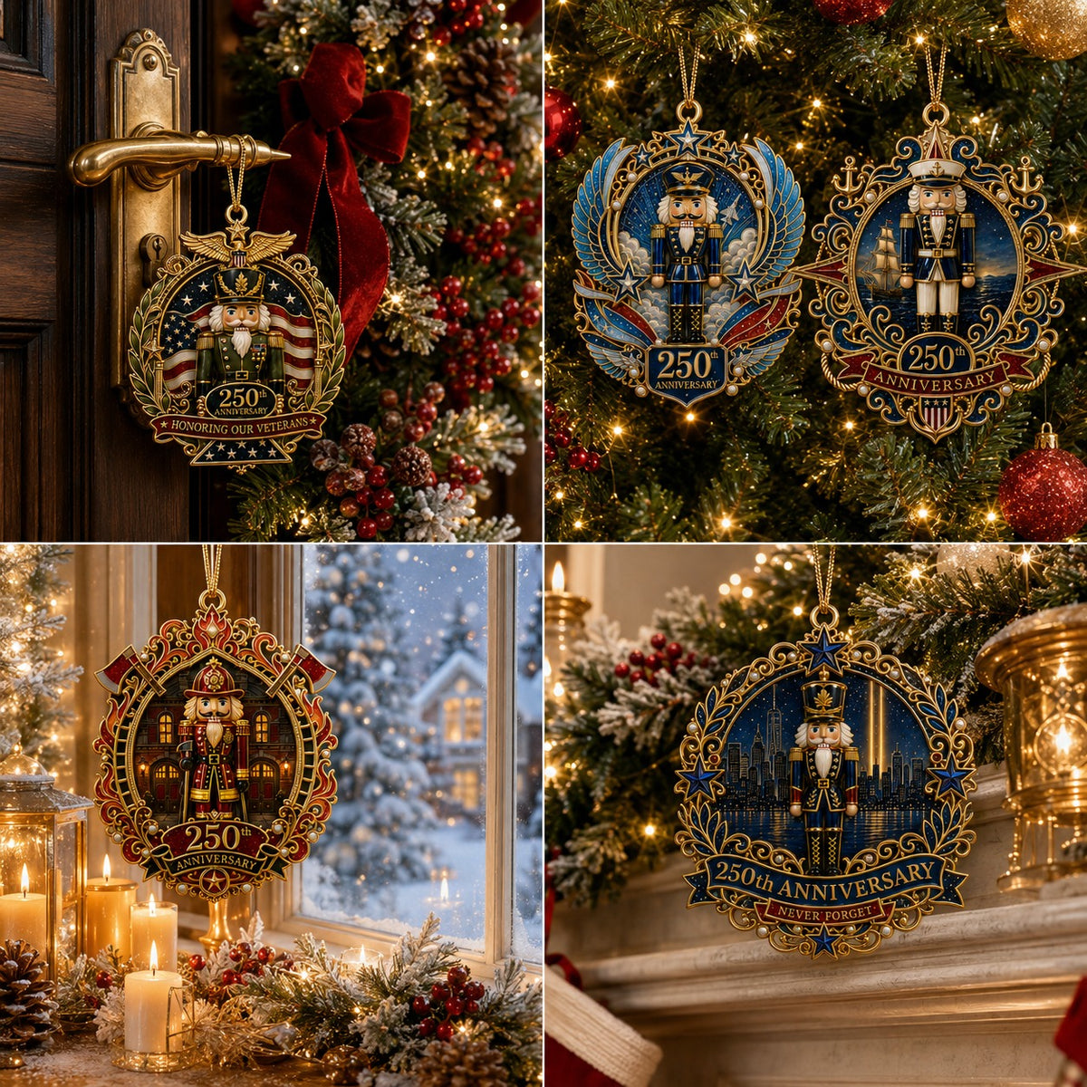 250th Anniversary Hero Tribute Nutcracker Ornaments