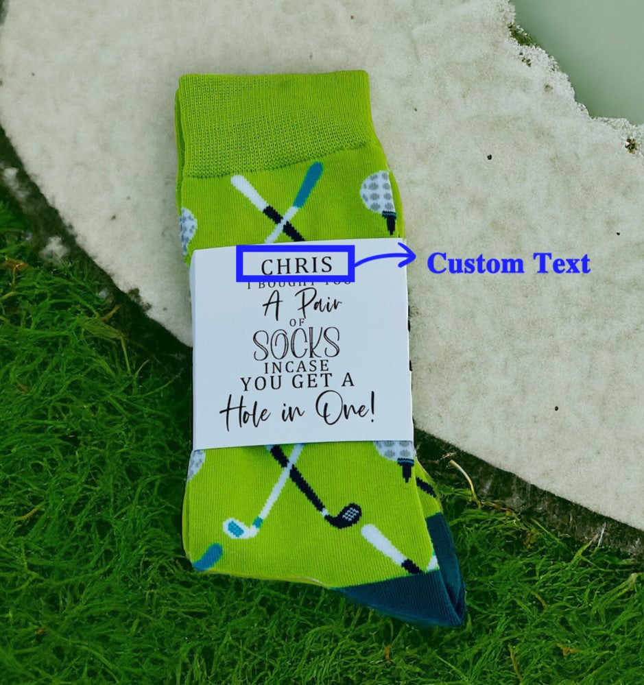 Personalized Golf Socks – "Hole in One" Custom Gift for Golf Lovers