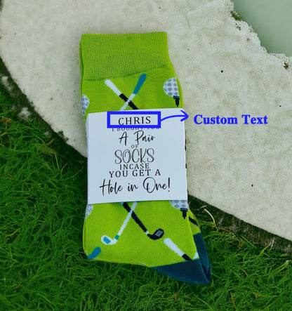 Personalized Golf Socks – "Hole in One" Custom Gift for Golf Lovers