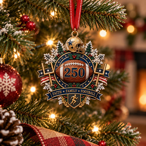 Sports "250" Milestone Christmas Ornament - Festive Holiday Keepsake Gift for Fans & Athletes