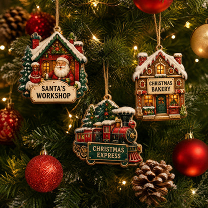 12 Days of Christmas Memories Keepsake Ornament Set – 12 Unique Wooden Christmas Tree Ornaments in Gift Box