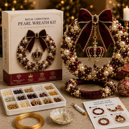 DIY Pearl Wreath Making Kit – Handmade Beaded Holiday Decor