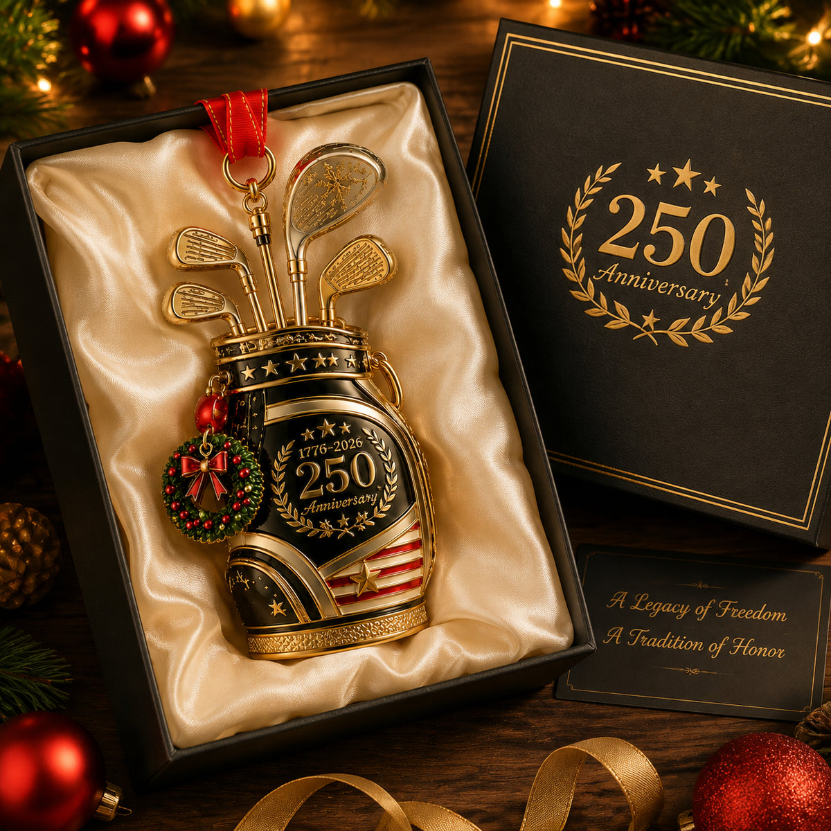 250th Anniversary Golf Christmas Ornament