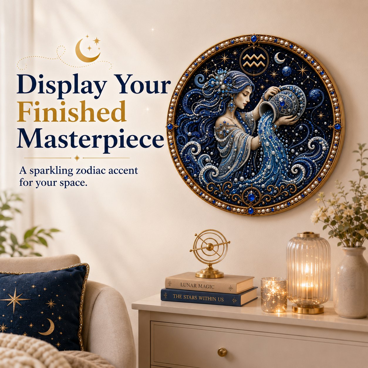 🌙♈ 12 Zodiac Signs Pearl Art Kit