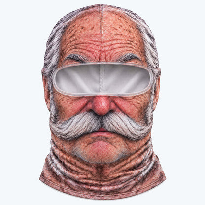 Fleece-lined Funny Old Man Ski Face Mask