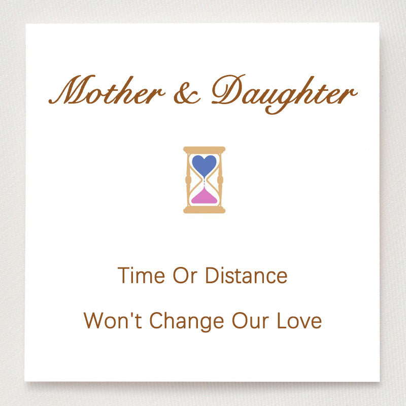 Personalized Mother&Daughter Hourglass Birthstone Ring