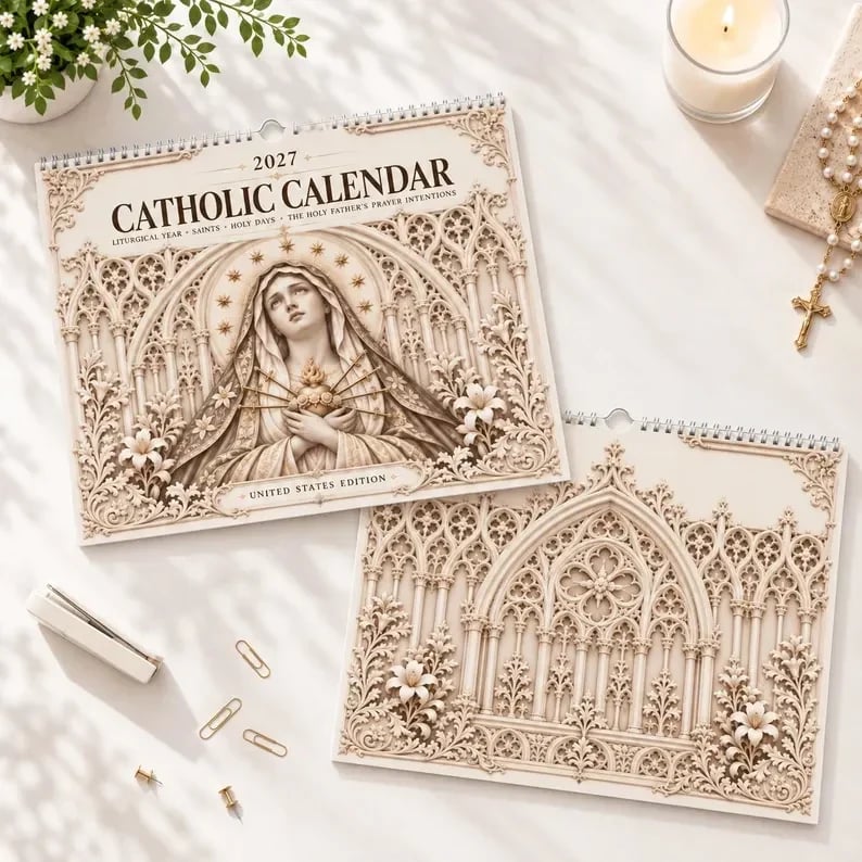 ✝️ 2027 Catholic Liturgical Wall Calendar