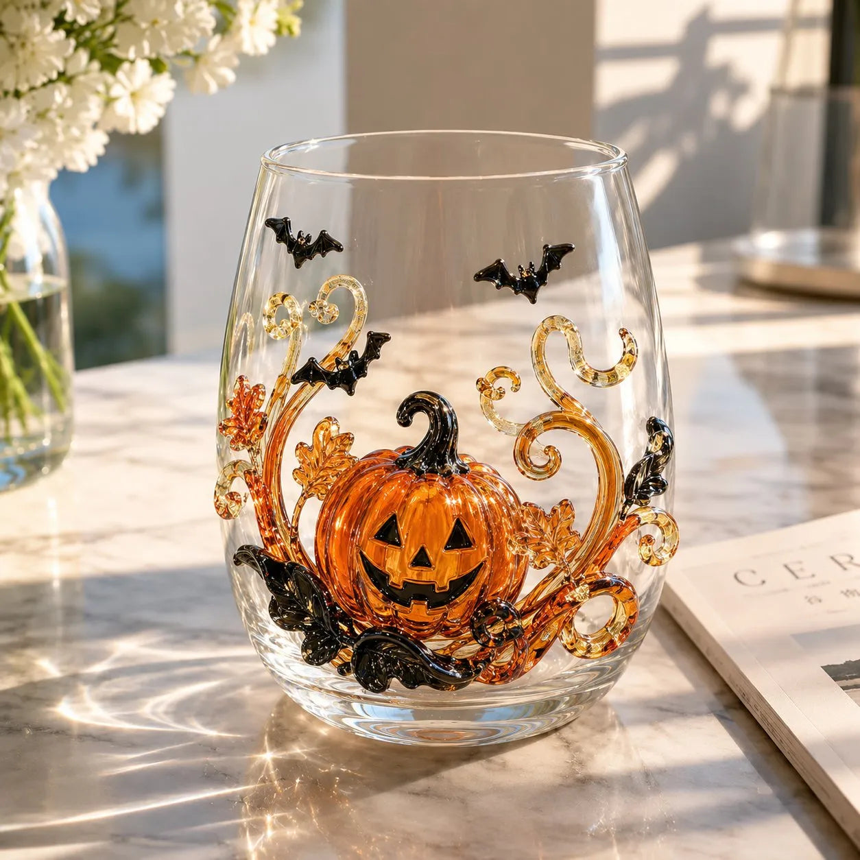 🎃 3D Halloween Artisan Glassware Collection - For Magical Halloween Sips