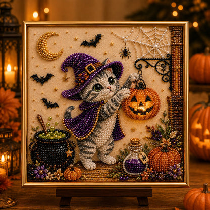🎃DIY Halloween Cat Pearl Bead Painting Kit