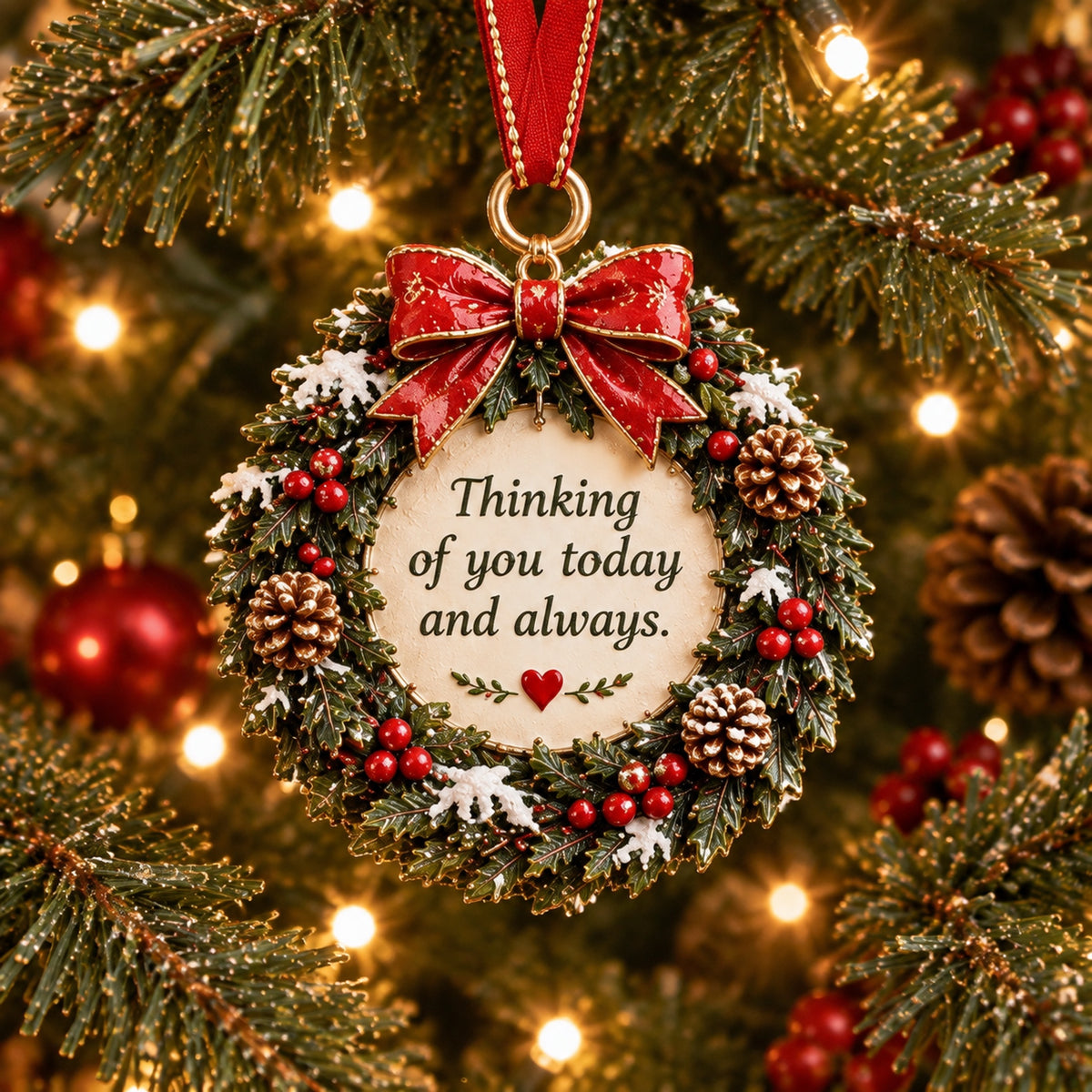 🎄Flat Christmas Metal Ornament – Heartfelt Holiday Keepsakes for Loved Ones