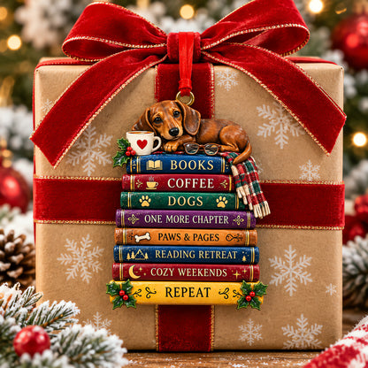 📚✨Stacked Book Keepsake Ornament