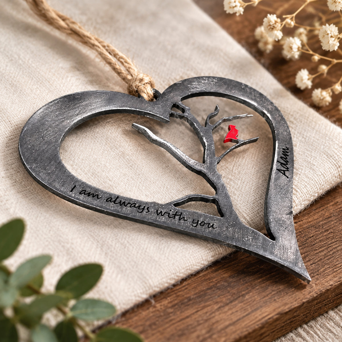 🐦Personalized Metal Cardinal Remembrance Ornament
