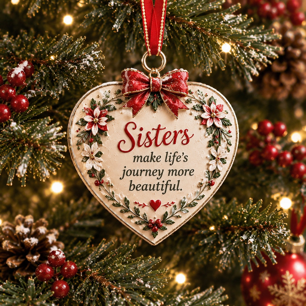🎄Flat Christmas Metal Ornament – Heartfelt Holiday Keepsakes for Loved Ones