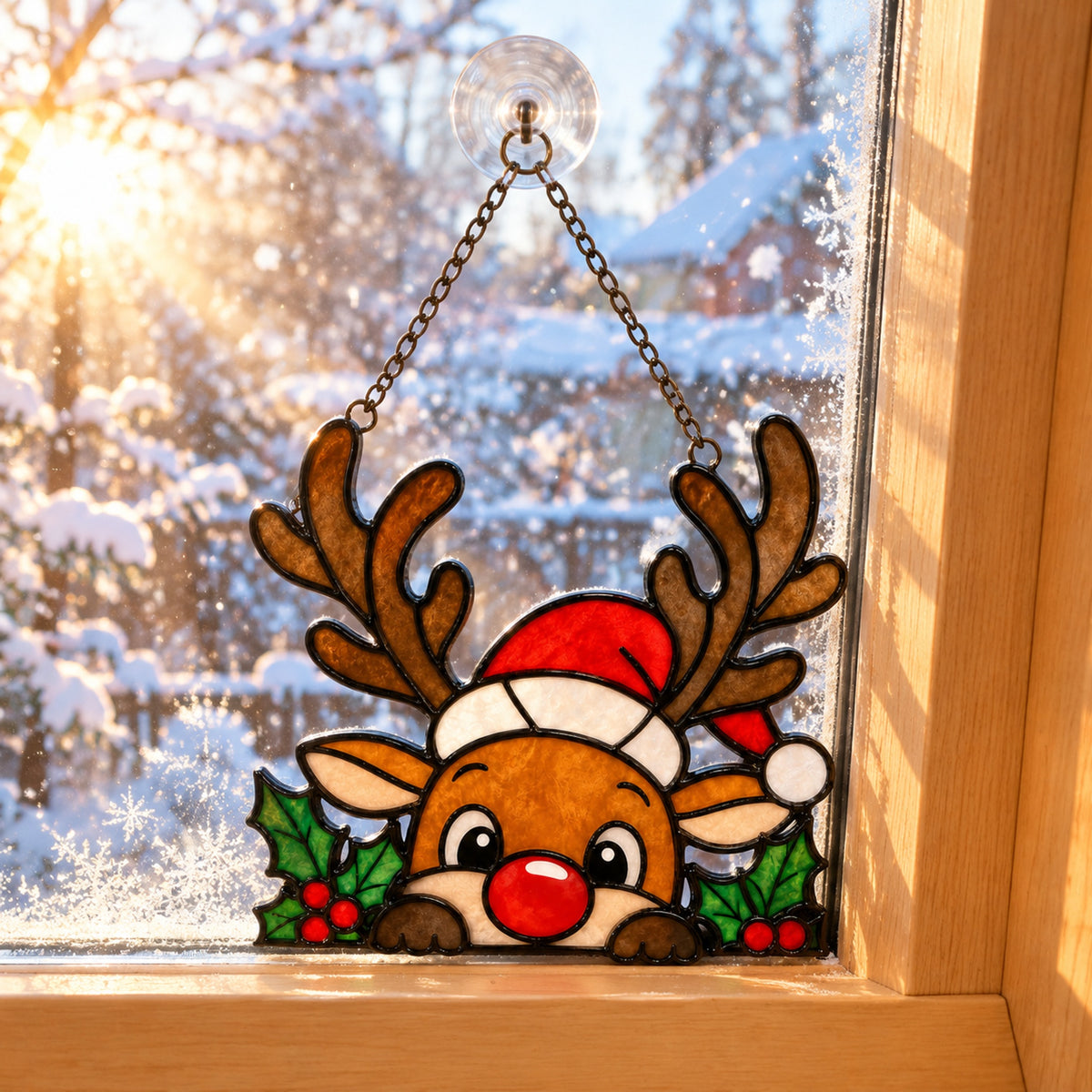 🎅❄️Christmas Peeking Window Corner Decor
